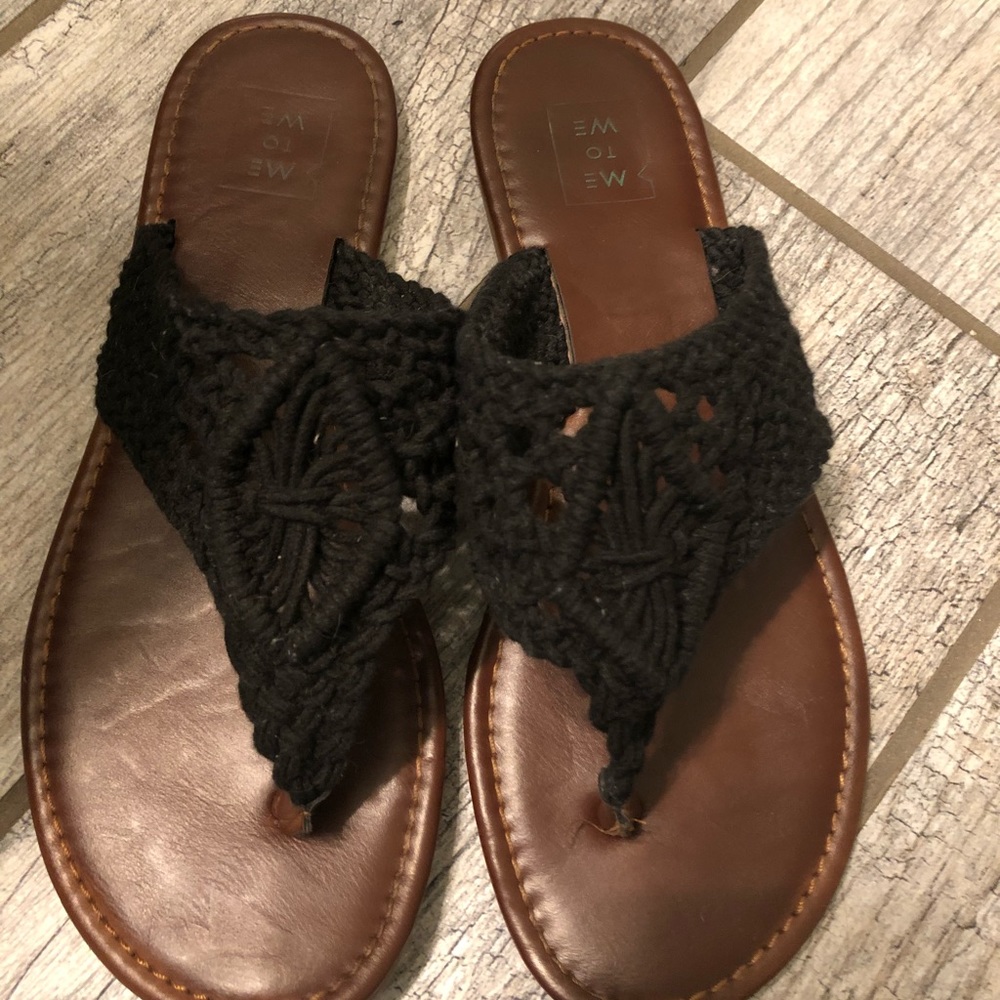 Crochet sandals